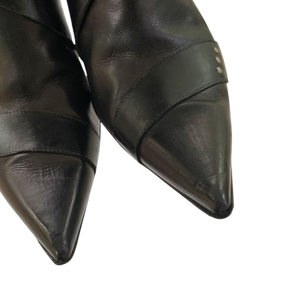 BALDAN Boot Pointed Toe Leather Ankle Bootie 37.5 (US 7) - Picture 8 of 14